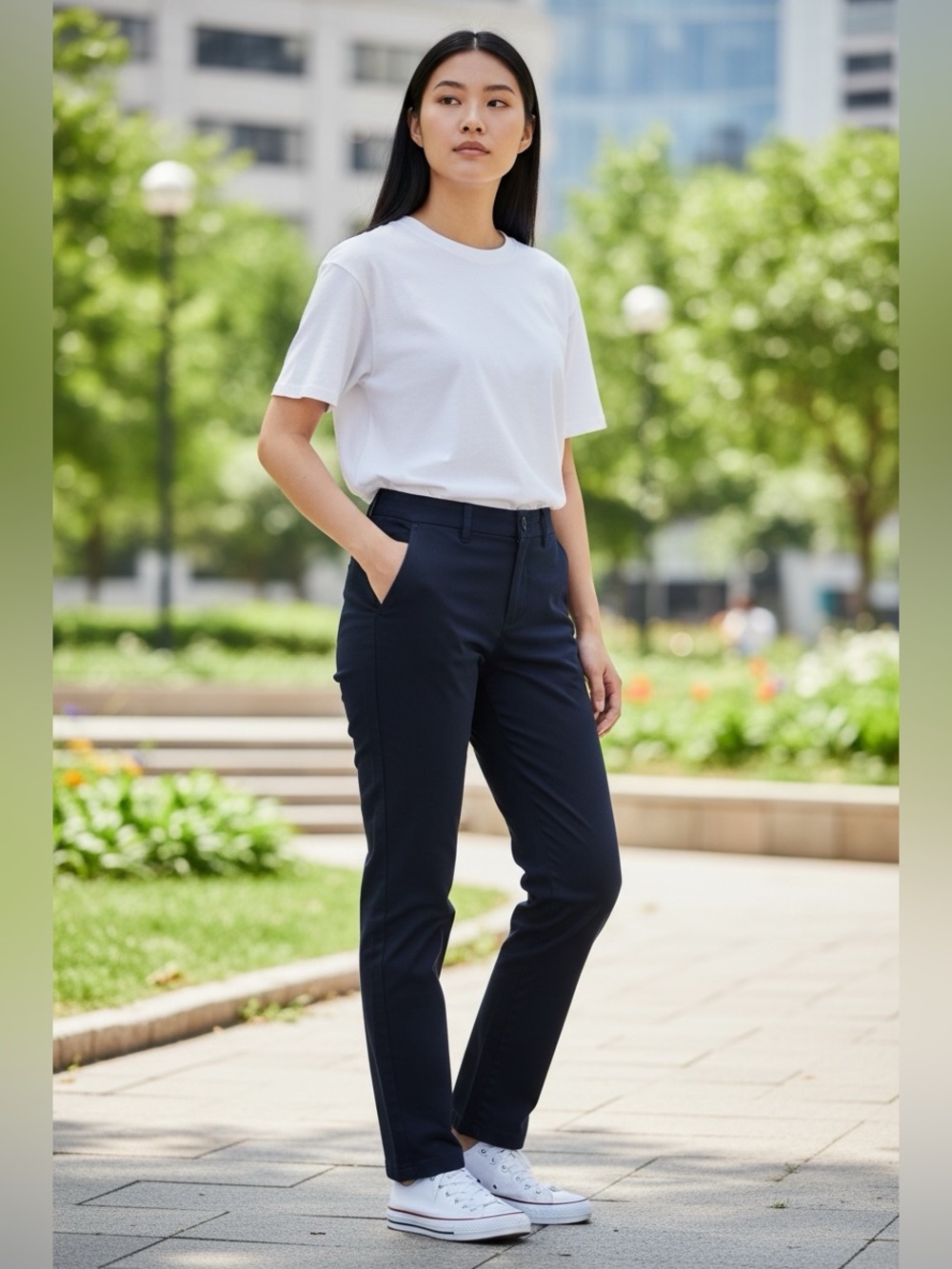 Chaps Fit Shape Sculpt Pants (6S)